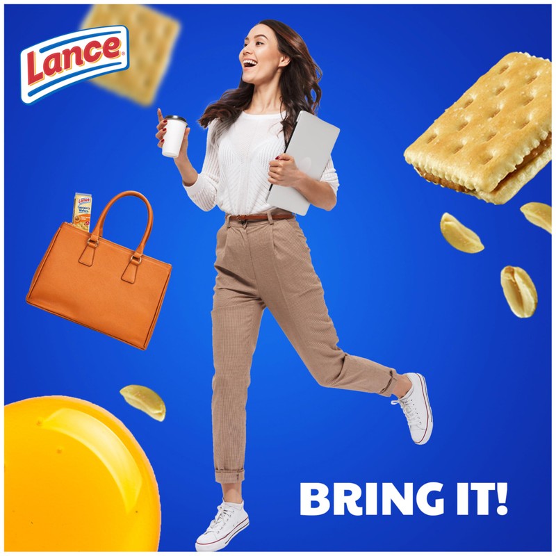 Lance Sandwich Crackers, Captain's Wafers Peanut Butter and Honey, 10