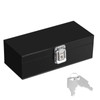 GUSHBIN Acrylic Cash Box with Lock Black Money Holder Organizer
