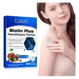60 Parches Especializados Biótina Nutre Bien Cabello Uñas