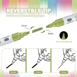 Liquid Chalk Markers for Blackboard 8 Macaron Colors 6mm Reversible Bullet&Chisel Tips Chalk Pens Wet & Dry Erase Markers for Kids,Adults Teachers Whiteboard Chalkboard Calendar Windows Glass Signs