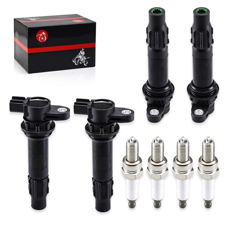 Ignition Coils & Spark Plug 4Pcs For Yamaha Waverunner FX1000
