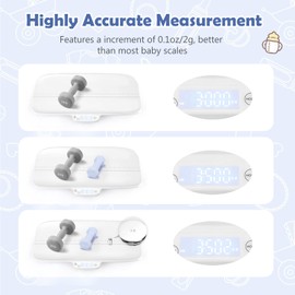 HONEY JOY Baby Scale, Pet Scale, 66lb Digital Infant Scale with Hold Function, Weight and Height Track, Multi-Function Toddler Scale, Accurate Baby Weighing Scale for Newborn&Cat&Dog, kg/lb/oz
