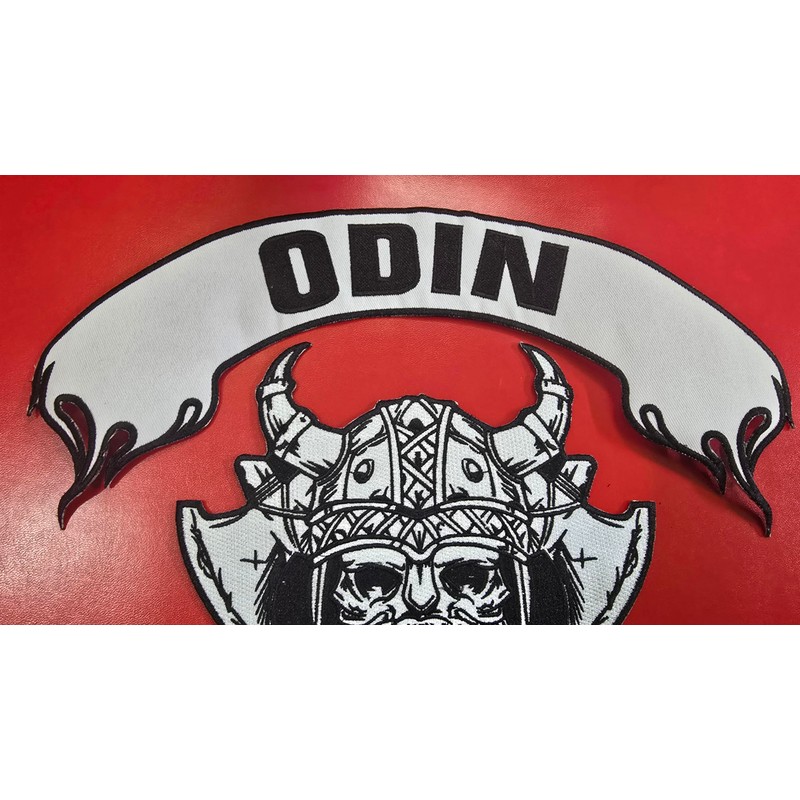 Odin Valhalla Large Iron ON SEW ON Embroidered Patch Set