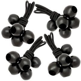 LUCIAMO Tensioning Elastic Bands with Ball Pack of 20 100 mm for Gazebo, Tent, Awning, Tarpaulin, Balcony Privacy Screen, Banner, Rubber Tensioner, Expander Loops, Tarpaulin Tensioner, Tent Rubber