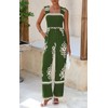 PRETTYGARDEN Womens Jumpsuit Casual One Piece Boho Summer Outfits Shirred