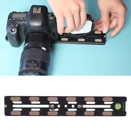 230MM Camera Tripod Quick Release Plate Adapter, Aluminum Alloy Base Mount with 1/4 3/8 Inch Screws, DSLR Stabilizer, for Photography Cameras, 52mm Wide Angle, Macro Lens