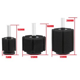 SagaSave Sponge Filter Fish Tank Filter Sponge Aquarium Nano Bio Sponge Filter Shrimp Betta Aquarium Filter Foam Filter Kit for Small Fish Tank (160mm)
