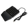 One Handed Keyboard 35 Keys USB Wired RGB Backlit Blue