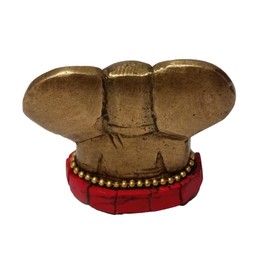 athizay Brass Ganesh Idol with Colour Stone Chip Work – Small Ganesha Figurine for Home Decor & Gifting (4 cm & 6.5 cm Sizes) (2 L x 1.5 W x 4 H cms)