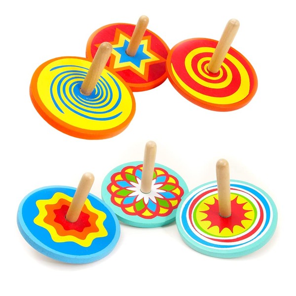 Mini Wooden Spinning Top Toy | Single | Cracker Filler