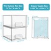 Vtopmart 12 Pack Clear Stackable Storage Drawers, 4.4'' Tall Acrylic