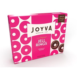 Joyva Jell Rings | Gift Box of 60 Sweet Jell Center Rings with Smooth Dark Chocolate Coating | 807g, 30.7oz