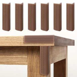 INCREWAY 8PCS Baseboard Corner Blocks Silicone Self Adhesive Safety Corner Cushion Baby Proofing Edge Guard Corner Protectors for Furniture Wall Base,Coffee