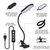 Clip On Reading Light, Eye-Care Dimmable Desk Clamp Lamp with