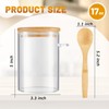 Tessco 8 Set Glass Jars with Bamboo Lids and Spoons