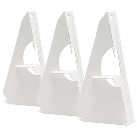 Lineco, 50 Pack Cardboard Easel Backs 7 Inch, Self Stick Single Wing Easel Stand, Display Signs, Cards, Photographs, Brochures, Posters, Craft Projects, White