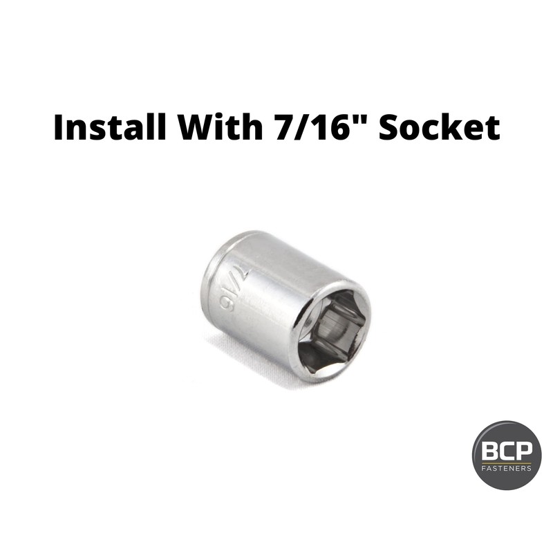 Fifty (50) 1/4-20 Zinc Plated Serrated Flange Hex Lock Nuts