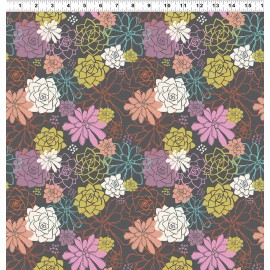 Clothworks Boho Garden by Teresa Magnuson Retro Bohemian fabric fat quarter bundle 16 FQ s