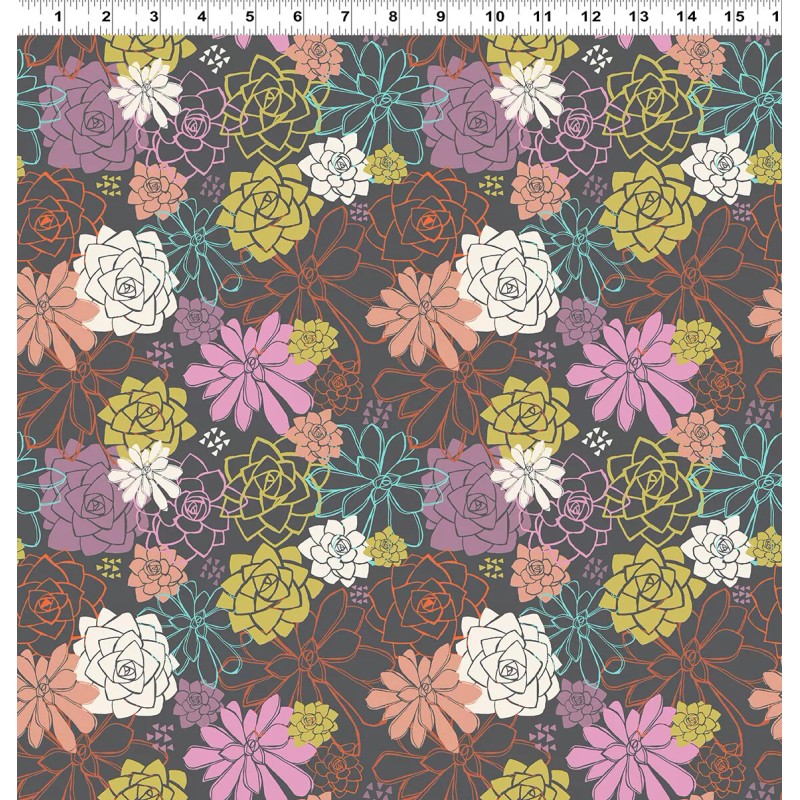 Clothworks Boho Garden by Teresa Magnuson Retro Bohemian fabric fat