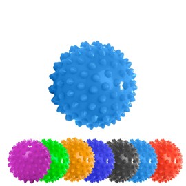 #DoYourSports Hedgehog Ball & Fascia Ball, Massage Ball, 10 cm Diameter, Lacrosse Ball for Neck, Back & Feet with Spike Surface, Ideal for Fascia Training, Acupressure Ball with Nubs, Light Blue
