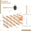 12-Bottle Stackable Wooden Wine Rack, Modular Wine Racks Storage Shelf,