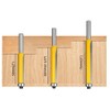 Bestgle 3Pcs 8mm Shank Extra Long Straight Router Bit Set