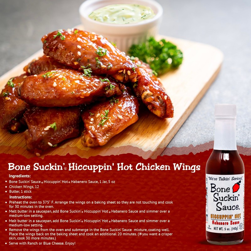 Bone Suckin' Hiccuppin' Hot Habanero Sauce - 5 oz. -