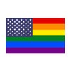CafePress Rainbow American Flag Rectangle Car Bumper Magnet