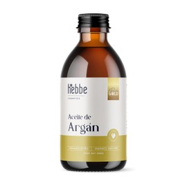 HEBBE - Aceite de Argán 250 ml | Cuidado de Labios y Piel | Atenua Arrugas | Hidratante y Mejora Afecciones Cutáneas | Contenido de 250ml