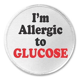 A&T Designs - I'm Allergic to GLUCOSE 3" Sew On Patch Allergy