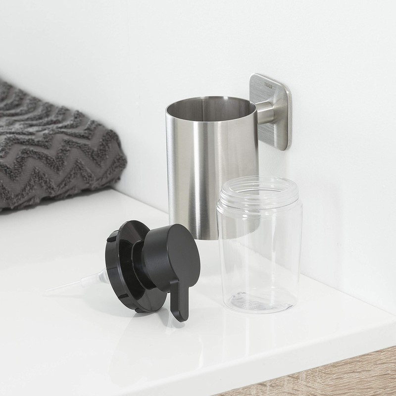 Tiger Colar Soap Dispenser for Mounting, Stainless Steel, Brushed Stainless
