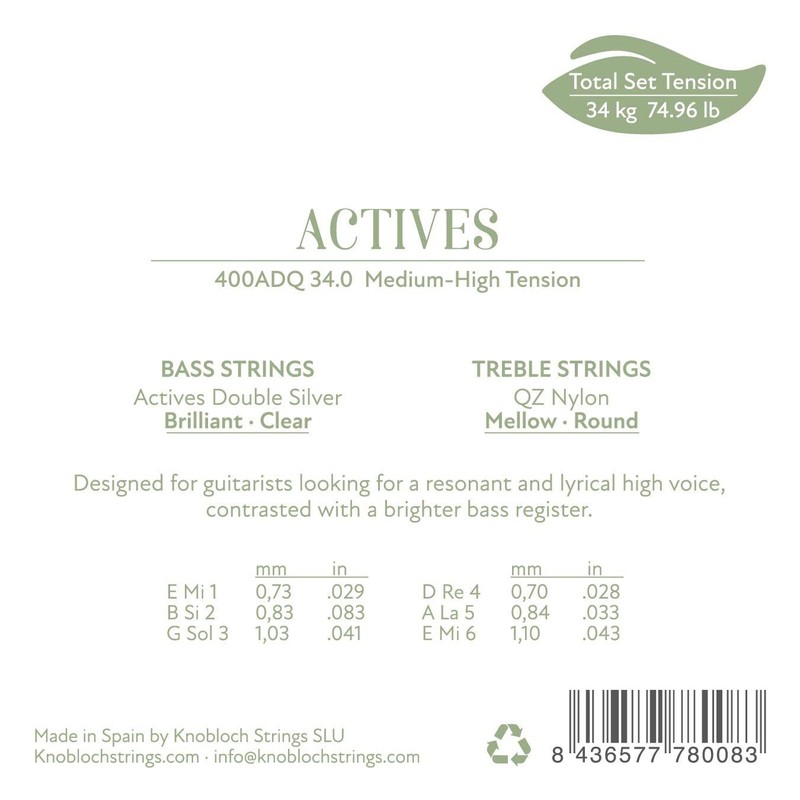 Knobloch Strings QZ 400ADQ Double Silver Nylon - Medium High