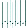 5 Feet Heavy-Duty Green Metal Fence Posts 10-Pack T-Post for