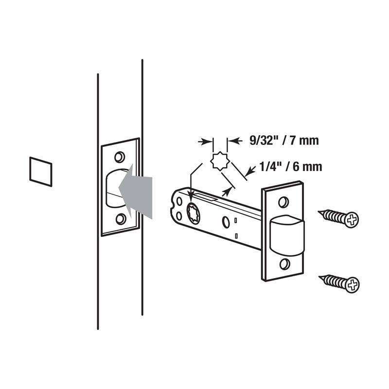 Prime-Line E 2281 Passage Door Latch, 9/32 In. and 1/4