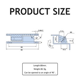 Zzcy Pack of 6 Door Hinge Screw-On Tape 15 x 80 mm Door Hinges Renovation Hinges Room Door Renovation Tape for Interior Doors for Screwing on with 24 Screws (Galvanised Steel)