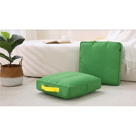 Large Floor Pillow Meditation Cushion Square Floor Cushions for Adults,Premium Removable Outdoor Cushions Seat-Yoga Pillows for Sitting on Floor 45cm Green