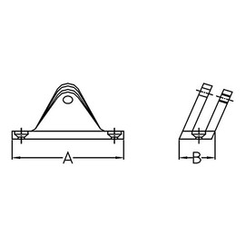 White Water 6832S Bimini Top Angle Base Deck Hinge 80 Degrees