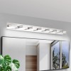 7-Light LED Modern Bathroom Vanity Light Fixture Matte Chrome Modern