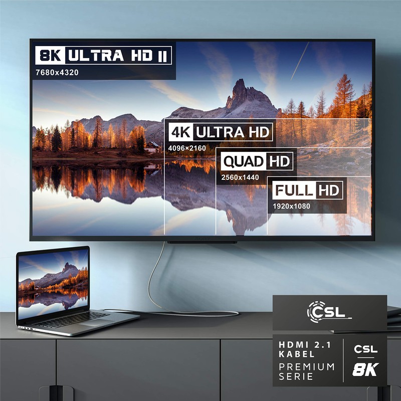 CSL- Ultra HD 4K HDMI Cable White/Red/Black V2 White