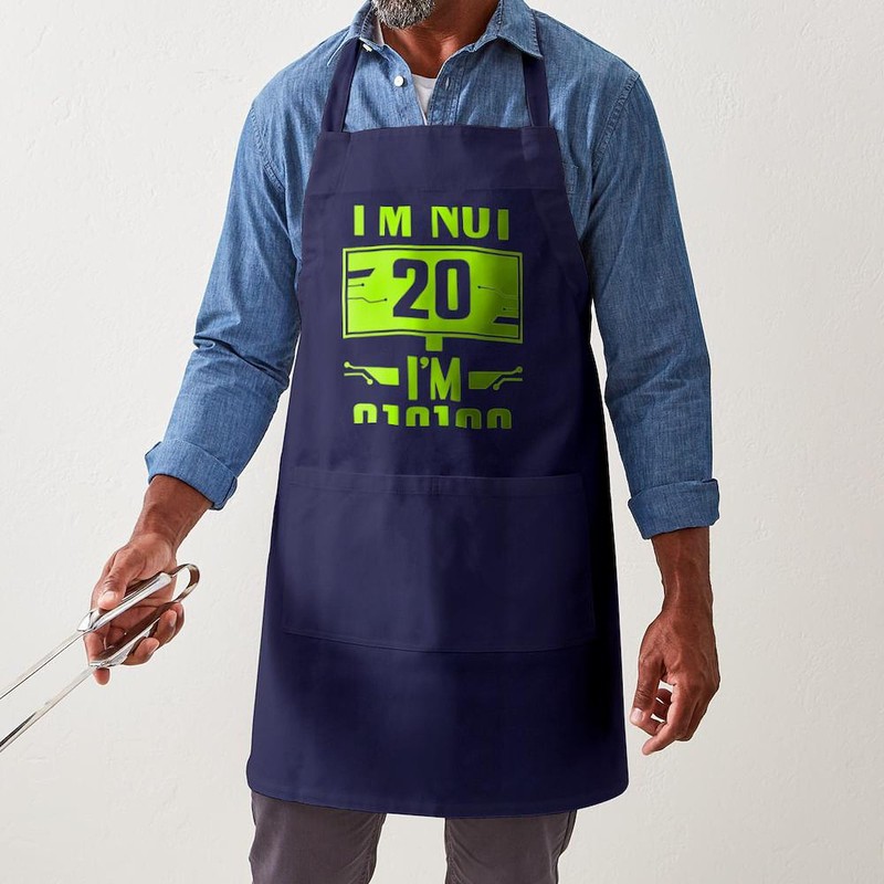 CafePress Cybersecurity Programmer Not 20Th Birthday Hacker Kitchen Apron with