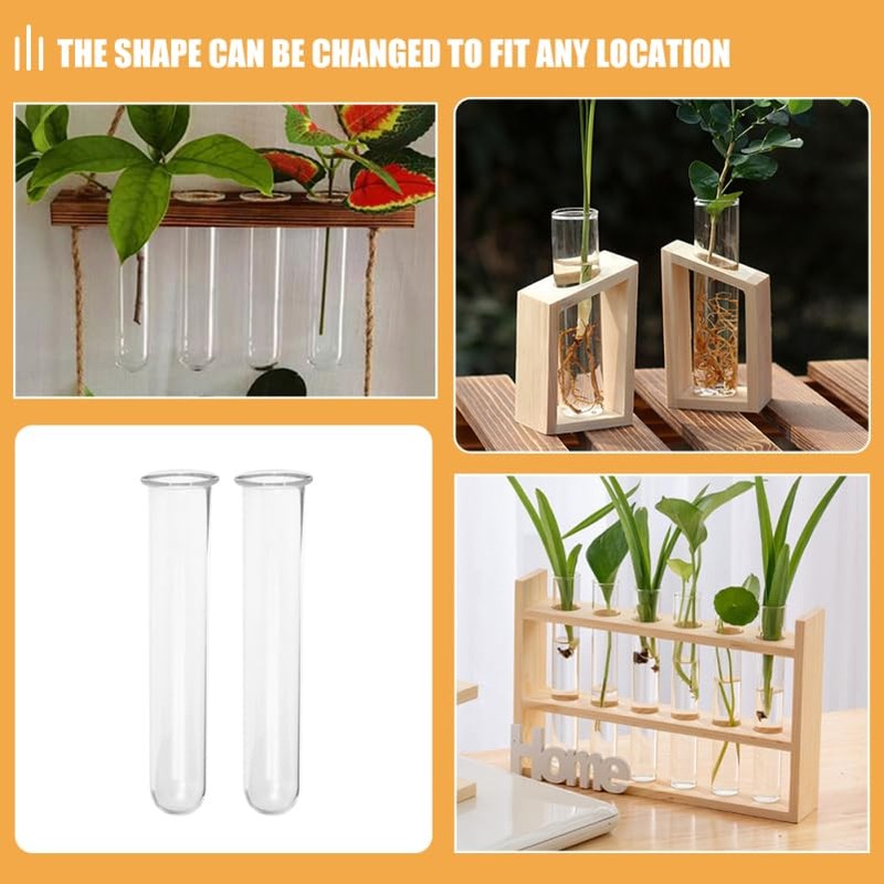 BESPORTBLE Clear Test Tubes for Plant Propagation Station, 4Pcs Glass
