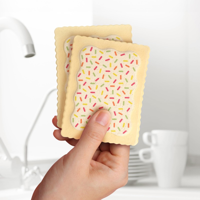 Genuine Fred SLOP TARTS, Set of 4, Compressed Kitchen Sponges,
