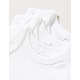 NAME IT Baby Nbnbody 3P Tank Solid 2 Noos Bodysuit, Bright White, 2-4m