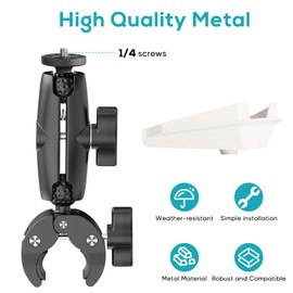 Starlink Mini Mount,Starlink Mini Adjustable Clamp Mount,Starlink Mini Pole Clamp Mount,Starlink Mini Accessories,Pole Clamp Mount for Starlink Mini,Starlink Mini Clamp for RV/Yacht/Camper/Guardrails