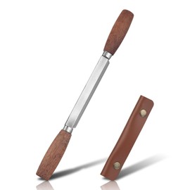 MonkeyKingBar -13.5in Length Draw Knife Woodworking Tool with 5.7" Sk5 Steel Blade & Oak Handle & Leather Sheath-Hand Whittling Knives for Wood Carving Tool for Spoon, Tableware & Fine Planing