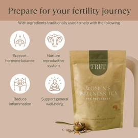 Fertility Tea | Organic Women’s Wellness Pre-pregnancy Herbal Tea | Natural Lemon & Ginger Flavour | Caffeine-free Raspberry leaf blend | Supports Women’s reproductive system | 100g Loose leaf