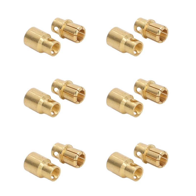 30 Sets Connector Plug 8.0 Gold Plated Brass High Accuracy