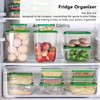 17PCS Food Container Green Fridge Bins Food Grade Plastic Leakage