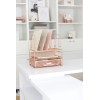 BLU MONACO Rose Gold Desk Organizers and Storage Accessories Desktop