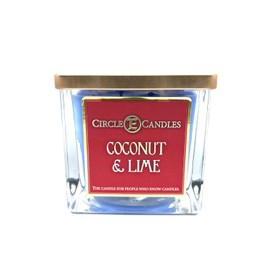 Circle E Candles, Coconut Lime Scent, Medium Size Jar Candle, 22oz, 2 Wicks